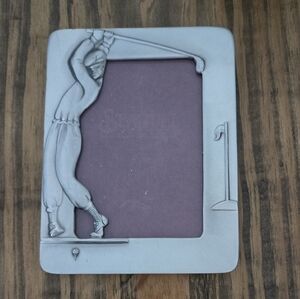 Vintage Seagull Pewter Golfer Photo Frame